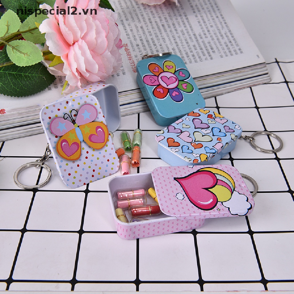 Hộp Thiếc Rỗng Hình Chữ Nhật Đựng Trà / Kẹo / Trang Sức Tiện Dụng