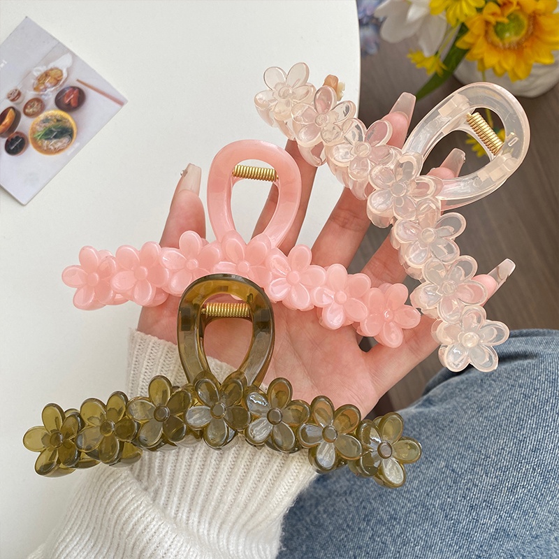 Kẹp Tóc Hình Hoa / Cá Mập Phong Cách Vintage Hàn Quốc Cho Nữ