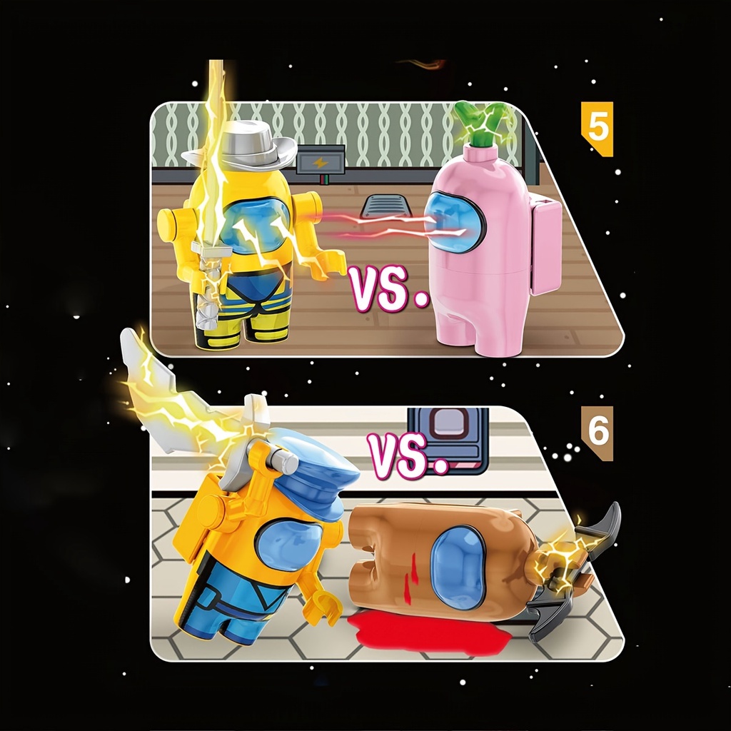 Bộ 16 Mô Hình Nhân Vật Hoạt Hình Among Us DIY Dành Cho Bé Trai Và Bé Gái