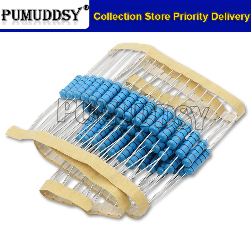 Set 20 Điện Trở Màng Kim Loại 2W 7.5R ~ 360R 10R 47R 51R 91R 100R 330R 10 100 330 Ohm Chuyên Dụng