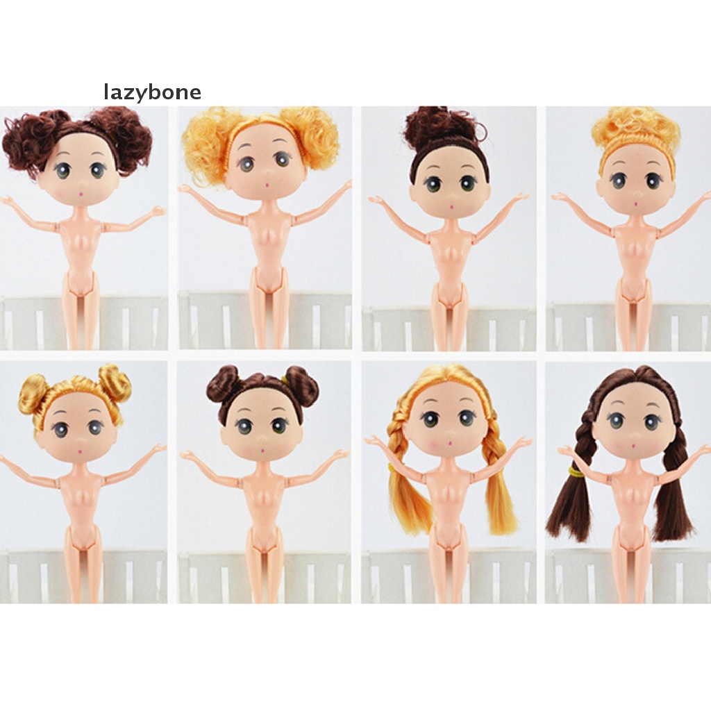 Búp Bê Đồ Chơi Mini 18cm Có Tóc Vàng Nâu Trang Trí Bánh Kem Dễ Thương
