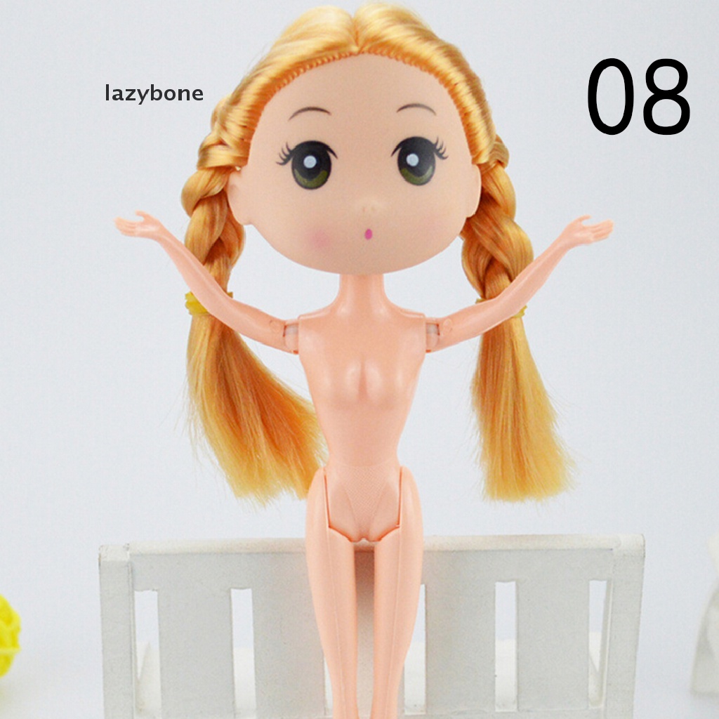 Búp Bê Đồ Chơi Mini 18cm Có Tóc Vàng Nâu Trang Trí Bánh Kem Dễ Thương