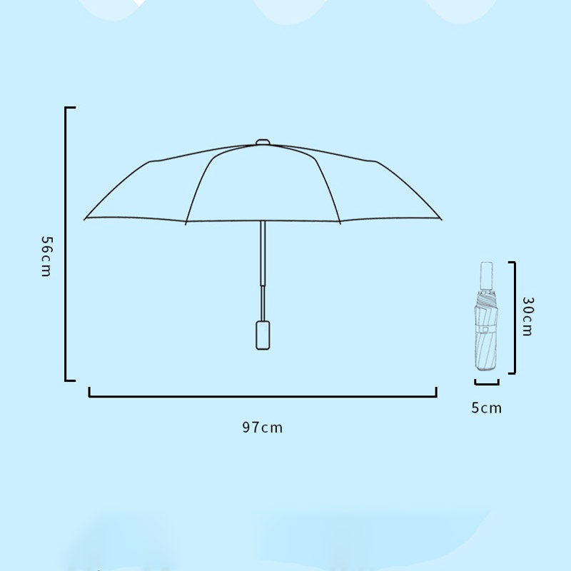 Dù Gấp Chống Tia UV In Họa Tiết Hoạt Hình Dễ Thương Cho Bé