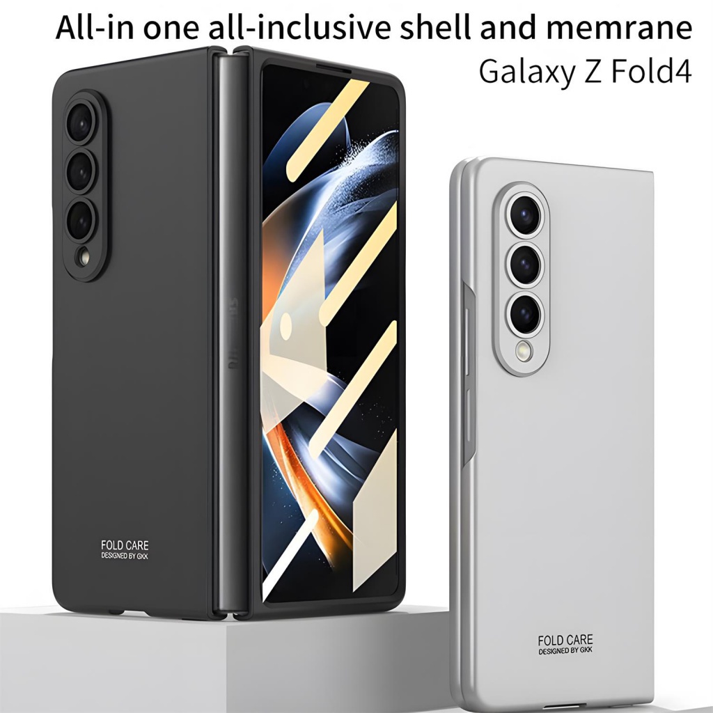 Ốp Điện Thoại Kính Cường Lực HD Siêu Mỏng Màu Trơn Nhám 3 Lỗ Chống Dấu Vân Tay Chống Rơi Cho Samsung Galaxy Z Fold 4