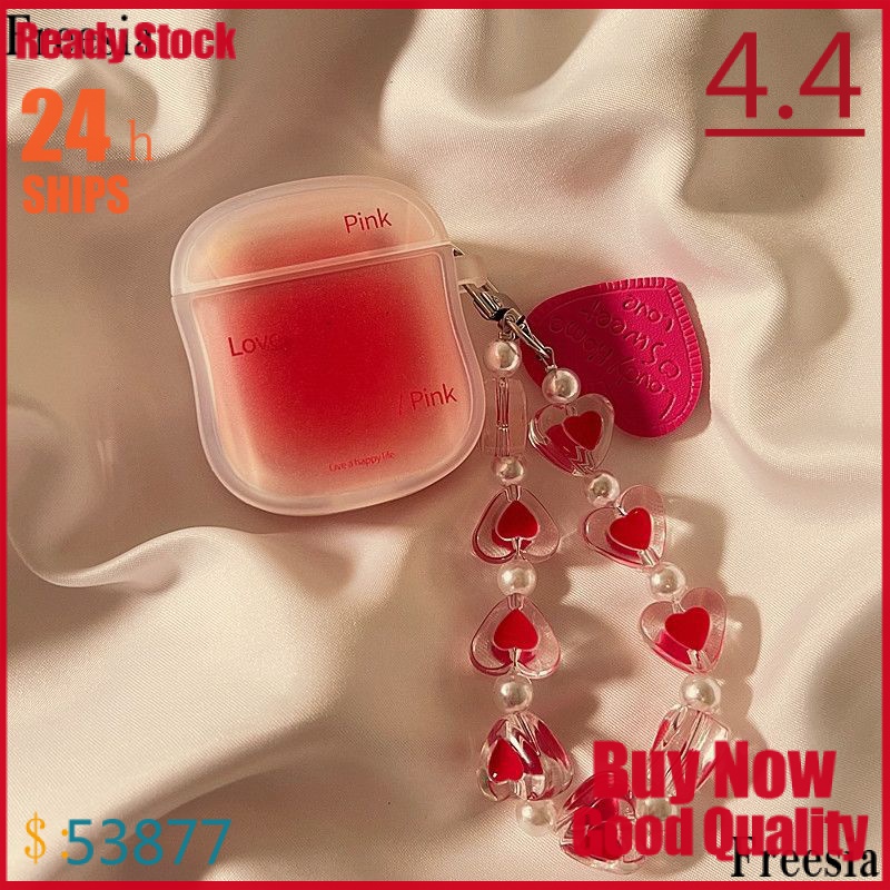 Vỏ Bảo Vệ Hộp Sạc Tai Nghe airpods 1 2 Bluetooth Không Dây Màu Hồng Gradient Chống Sốc