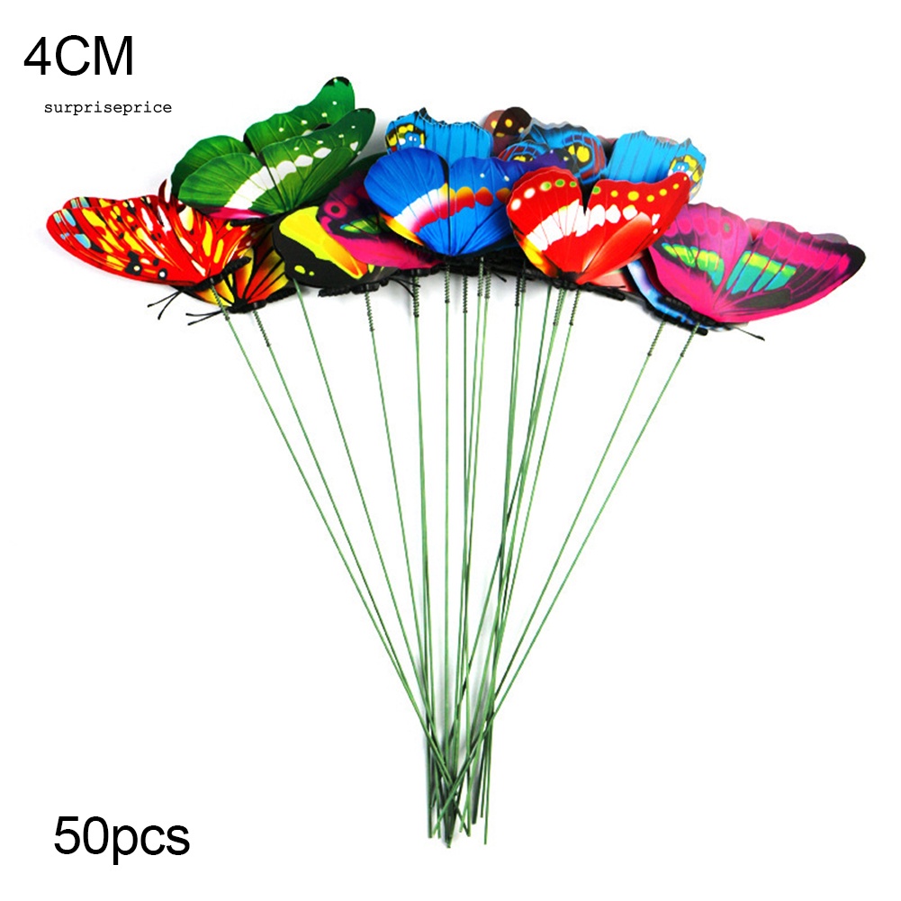 Bộ 50 Bươm Bướm Giả Bằng PVC Trang Trí Nhà Cửa