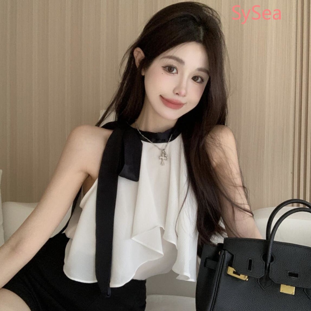 Áo Voan Không Tay Dáng Rộng Thời Trang Quyến Rũ Cho Nữ