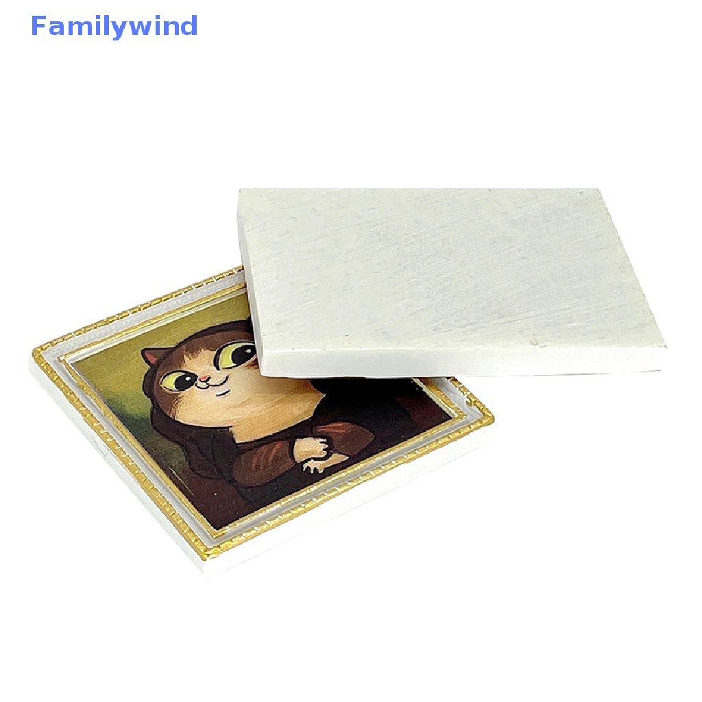 Sticker Dán Tường Họa Tiết Mèo Dễ Thương Bắt Mắt Cho Nhà Búp Bê 1: 12