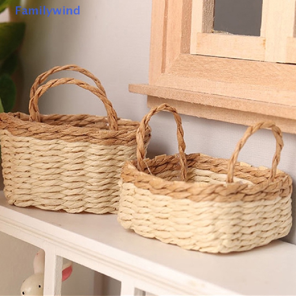 Giỏ Đan Đựng Rau Củ Quả Trang Trí Nhà Búp Bê Tỉ Lệ 1: 12