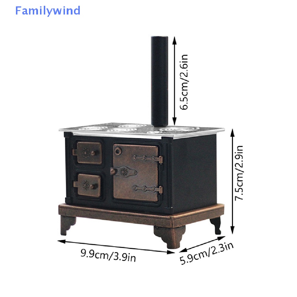 Mô Hình Bếp Lò Mini Tỉ Lệ 1: 12 Dùng Để Trang Trí Nhà Búp Bê