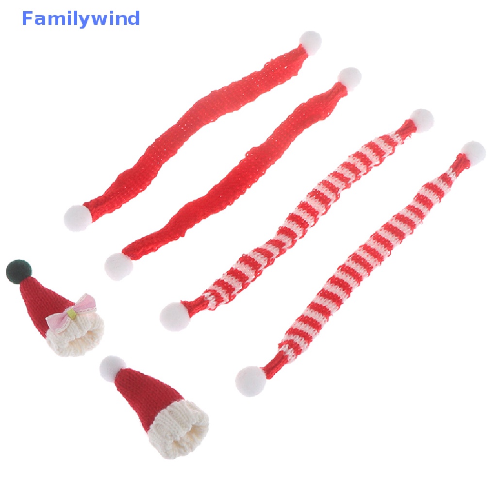 Nón Và Khăn Quàng Cổ Giáng Sinh Cho Nhà Búp Bê 1: 6 1: 12