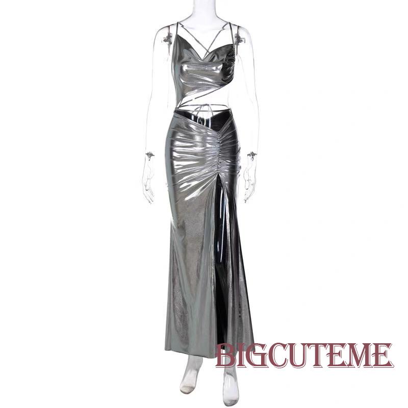 Đầm Sát Nách Hở Lưng Phối Dây Rút Thời Trang Đi Biển Cho Nữ