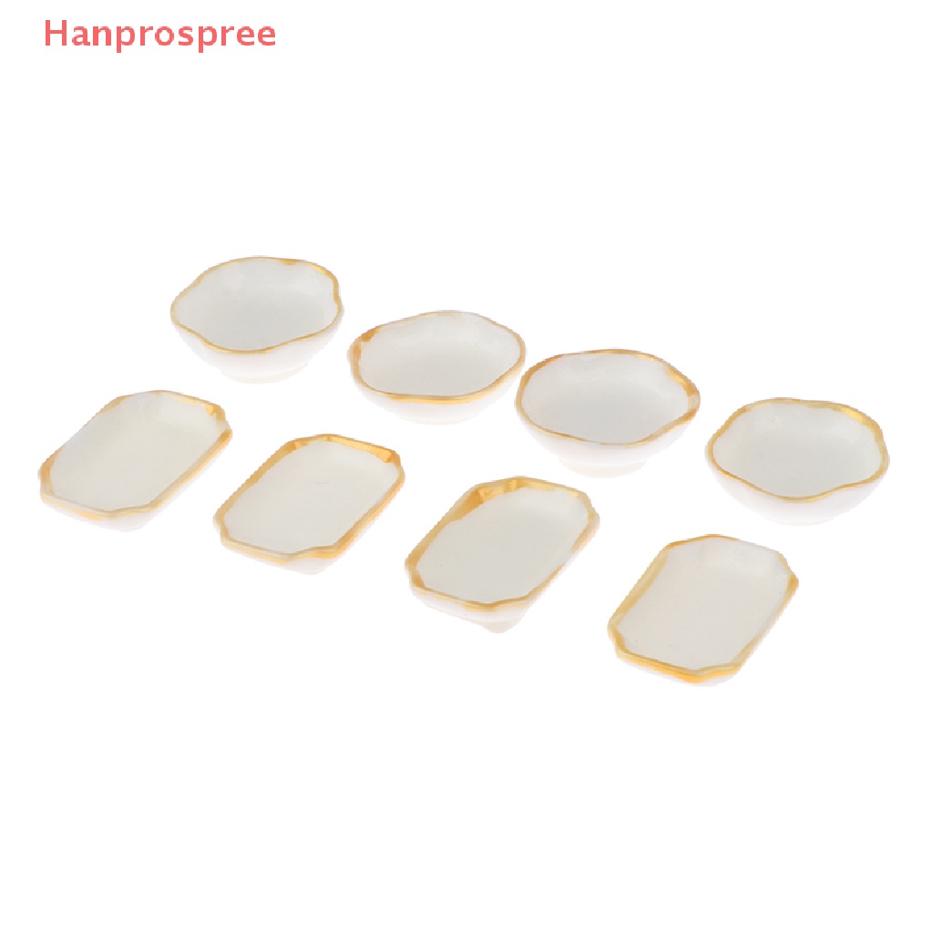 Bộ 4 Chén Dĩa Đựng Bánh Tráng Miệng Trang Trí Nhà Búp Bê Tỉ Lệ 1: 12