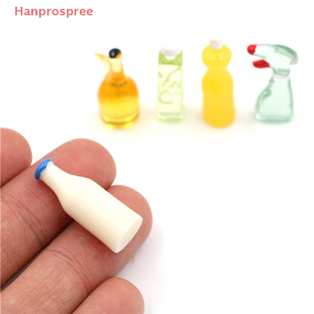 Set 5 Bình Nhựa Đựng Hoa Quả 3cm Tỉ Lệ 1: 12 Trang Trí Nhà Búp Bê