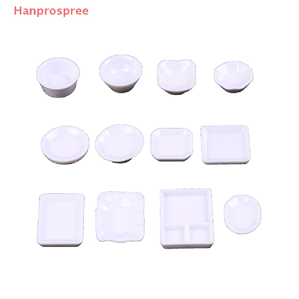 Set 12 Đĩa Trắng 1: 12 Dùng Để Trang Trí Nhà Búp Bê