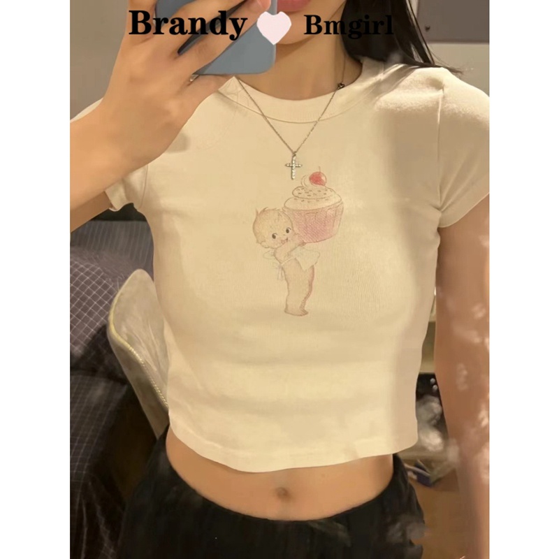 NRVP Áo Thun Tay Ngắn In Họa Tiết Phong Cách Hàn Quốc Mới Cho Nữ