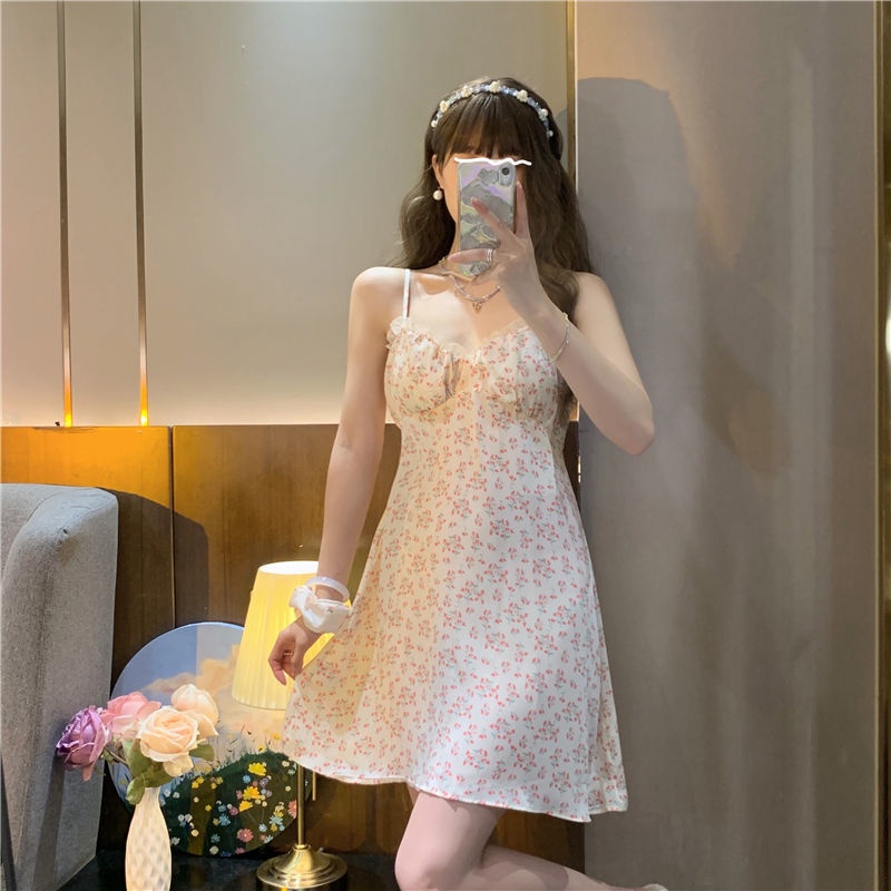 Đồ ngủ Mỏng Thoải Mái In Họa Tiết Hoa Nhỏ Dễ Thương Phong Cách Hoàng Gia Pháp Thời Trang Mùa Hè Cho Nữ