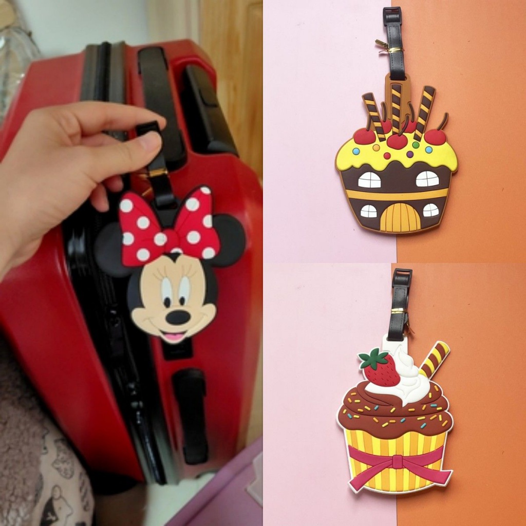 Thẻ Treo Hành Lý Chống Thất Lạc Hình Búp Bê Hoạt Hình Mèo Và Chuột Dễ Thương