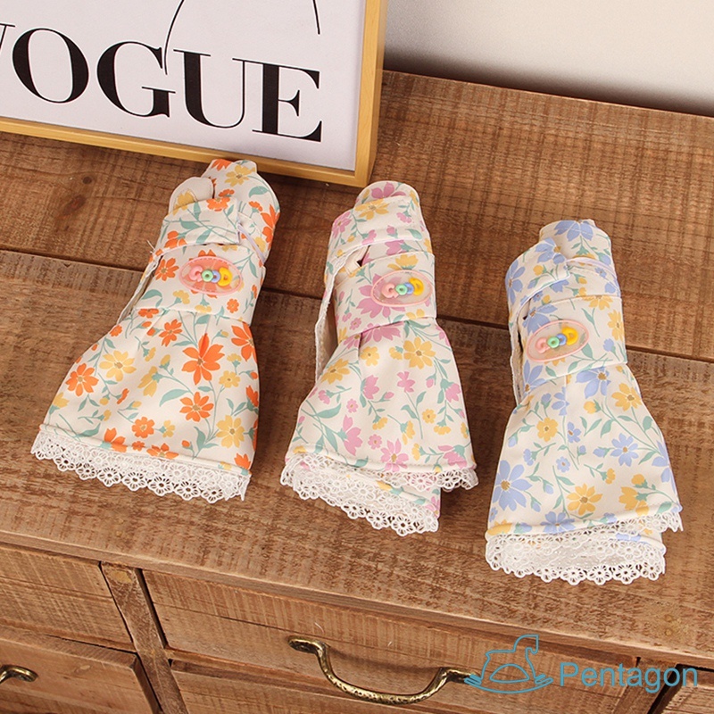 Mũ Rộng Vành Chống Nắng Bằng Vải Cotton Chất Lượng Cao In Họa Tiết Hoa Cho Bé Gái