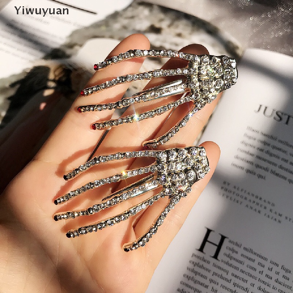 < Yiwuyuan > Kẹp Tóc Hình Bàn Tay Đầu Lâu Thời Trang Cho Nữ