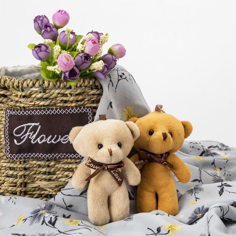 Gấu Bông Teddy Mini 12cm Dùng Để Trang Trí Túi Xách / Móc Khóa