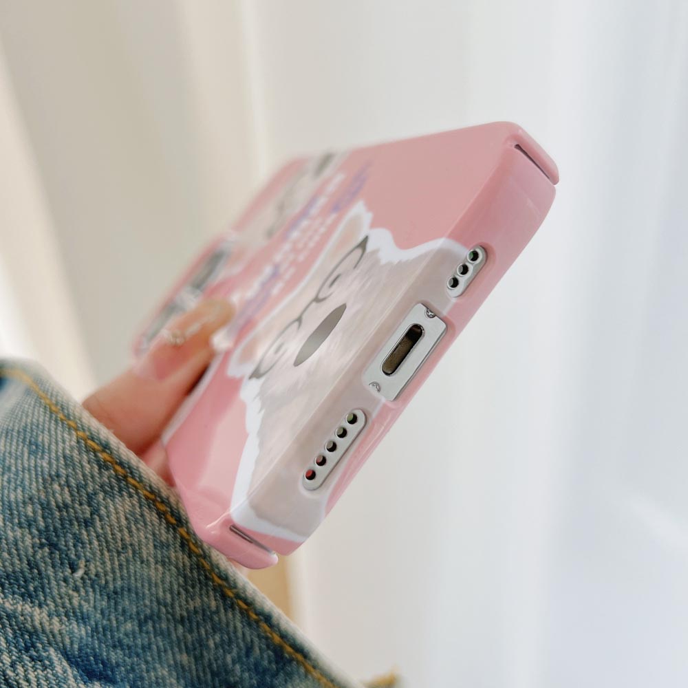 Ốp Điện Thoại Cứng Hình Chú Cún Cho iPhone X Xs XR XsMax 11 11ProMax 12 12Pro 12ProMax 13 13Pro 13ProMax 14 14Pro 14plus 14ProMax