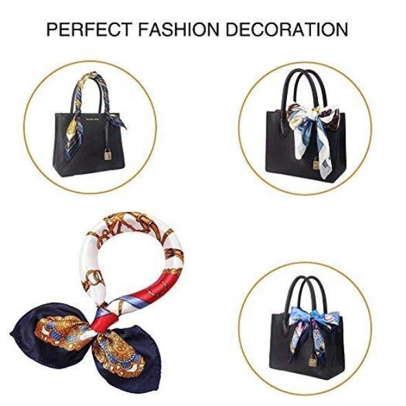 Khăn vuông chất liệu lụa Satin phong cách vintage thời trang