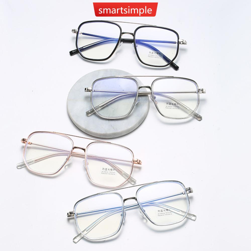 Mắt Kính Gọng Lớn Chống Ánh Sáng Xanh Trong Suốt Thời Trang Cho Nam Và Nữ DGA1