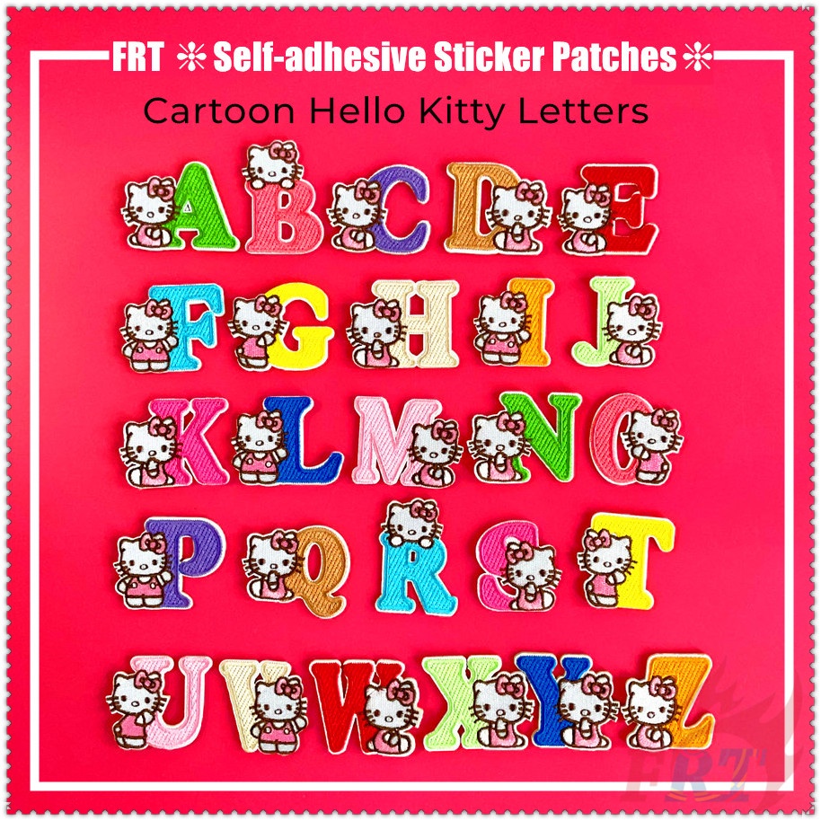 ☸ Miếng Dán Trang Trí Tự Dính Hình Hello Kitty Xinh Xắn ☸ 1 Sticker Ủi Thêu Hình Huy Hiệu