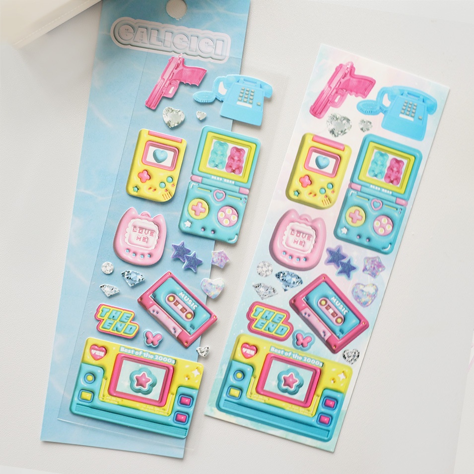 Sticker 3D Dán Trang Trí Điện Thoại Dễ Thương