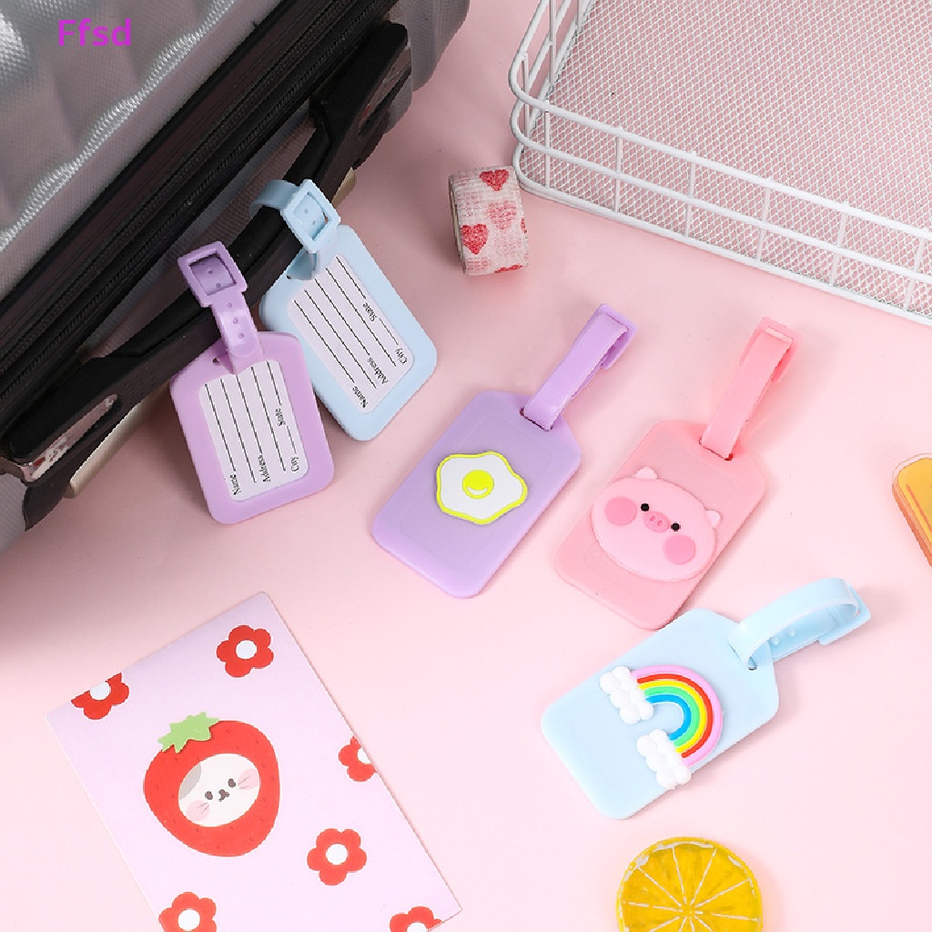 1 Thẻ Ghi Tên Hành Lý Bằng Nhựa Pvc Chống Nước Họa Tiết Hoạt Hình Sáng Tạo Cho Nam Và Nữ