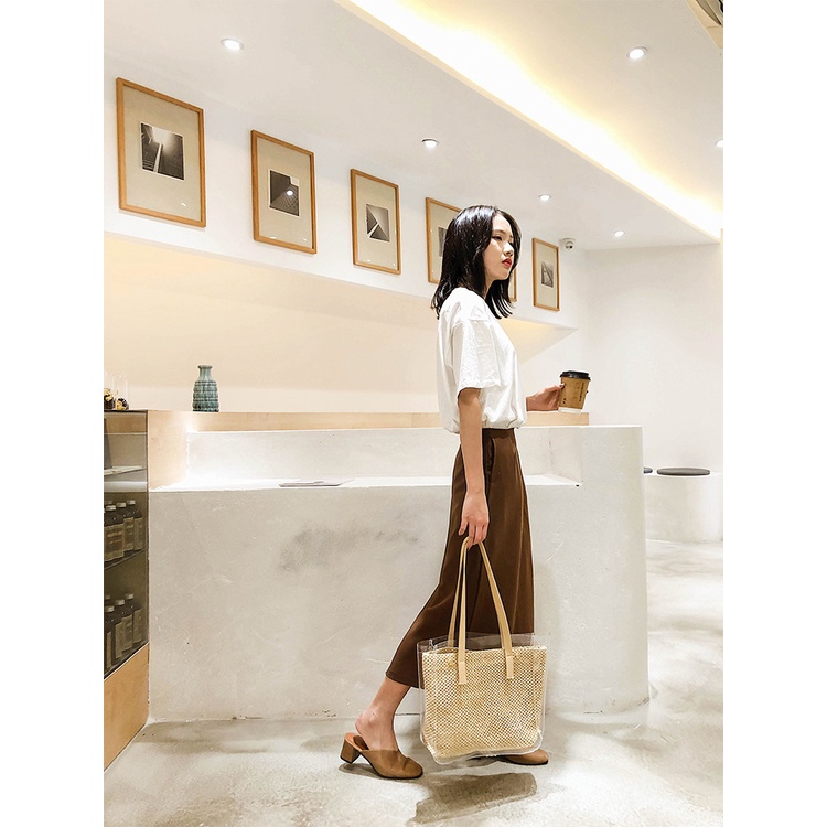 Túi Xách Trong Suốt Cỡ Lớn Thời Trang Mùa Hè Hàn Quốc 2023 Dành Cho Nữ A4