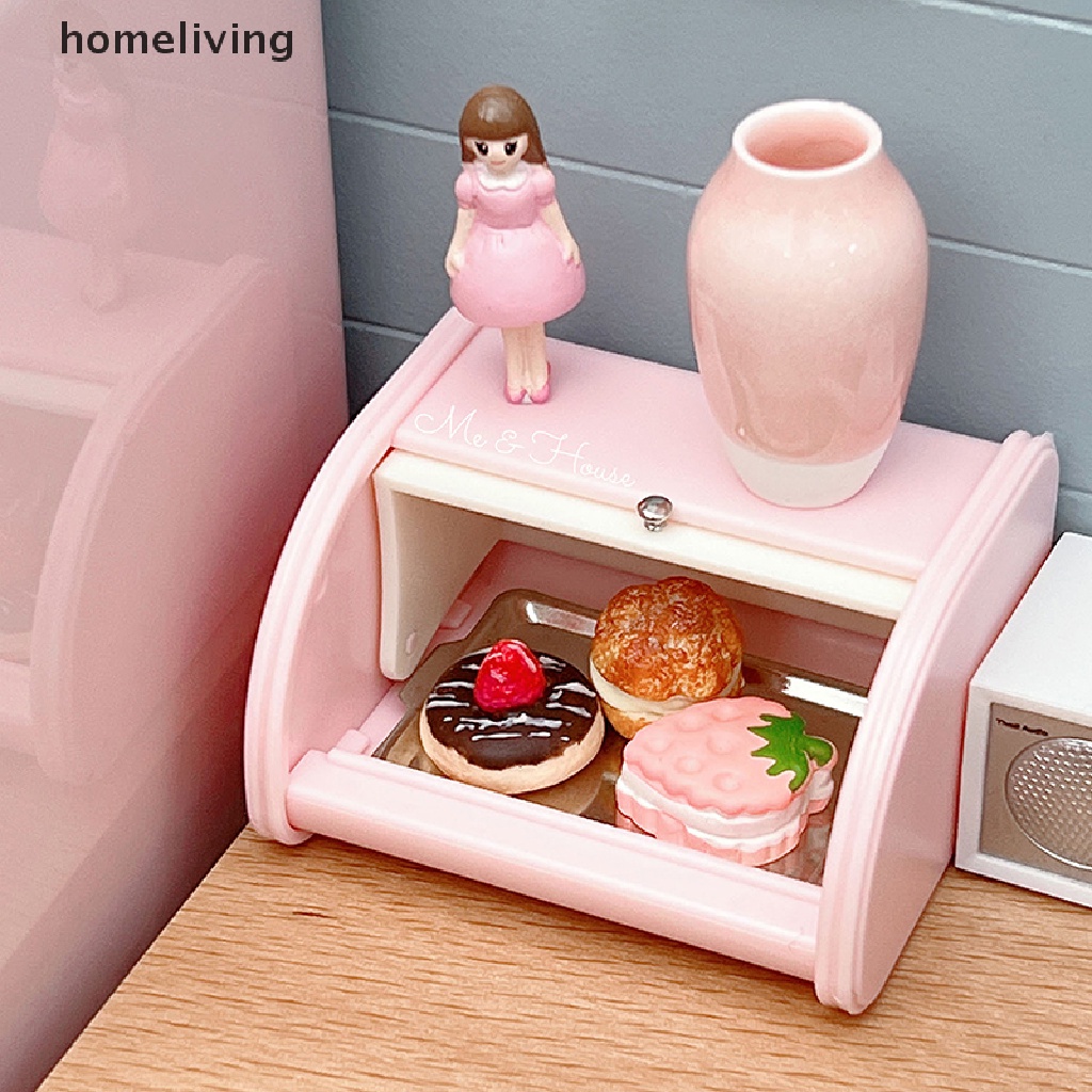 Mô Hình Hộp Bánh Mì Mini Bằng Nhựa Tỉ Lệ 1: 6 Dùng Trang Trí Nhà Búp Bê