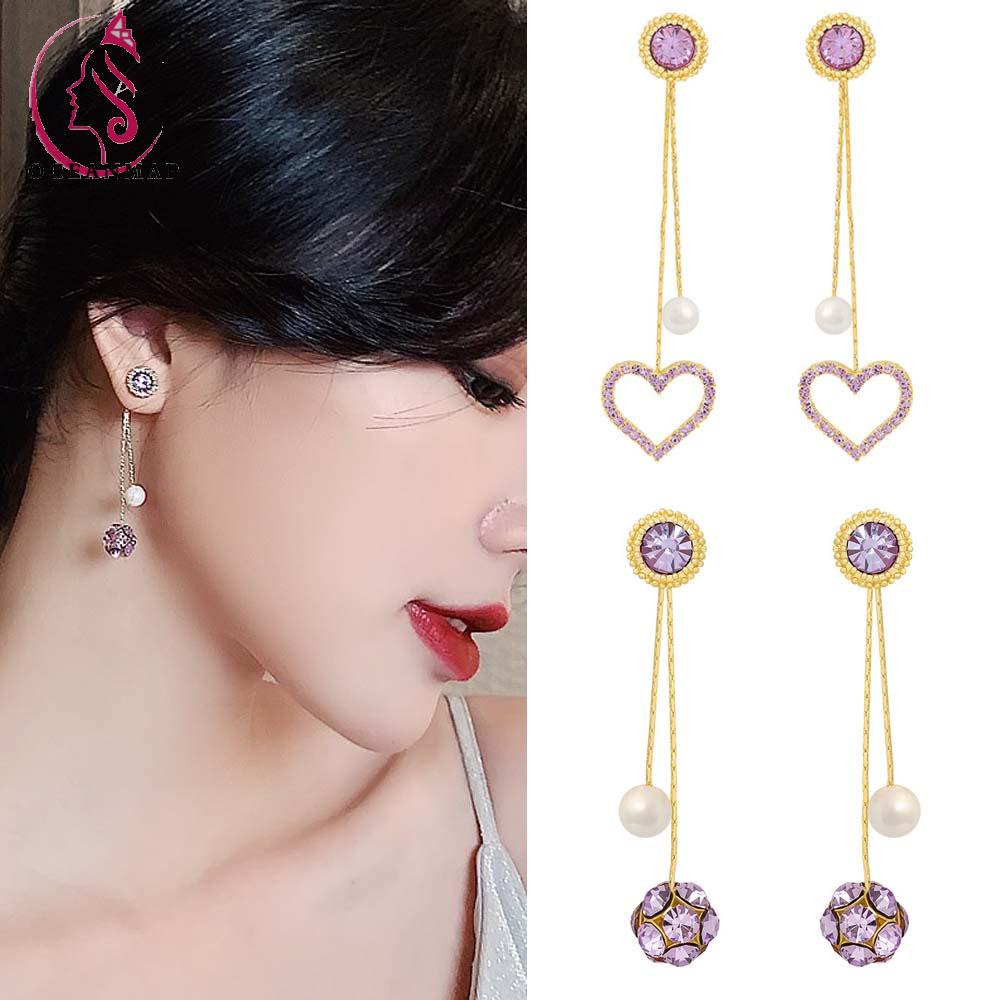 Cặp Bông Tai Dài Tua Rua Thời Trang Nữ