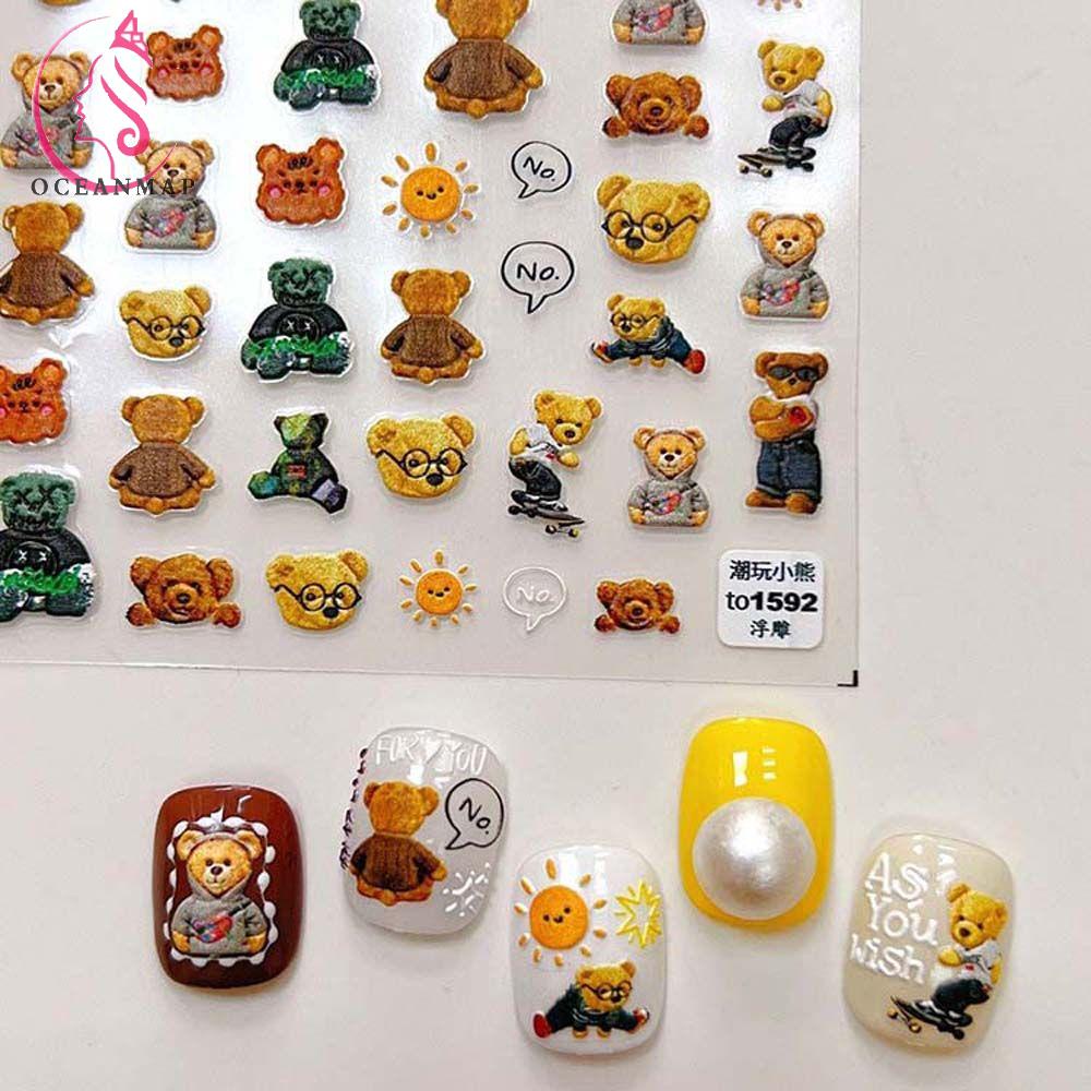 Miếng Dán Trang Trí Móng Tay Họa Tiết Hoạt Hình Kuromi SpongeBob Dành Cho Bạn Nữ