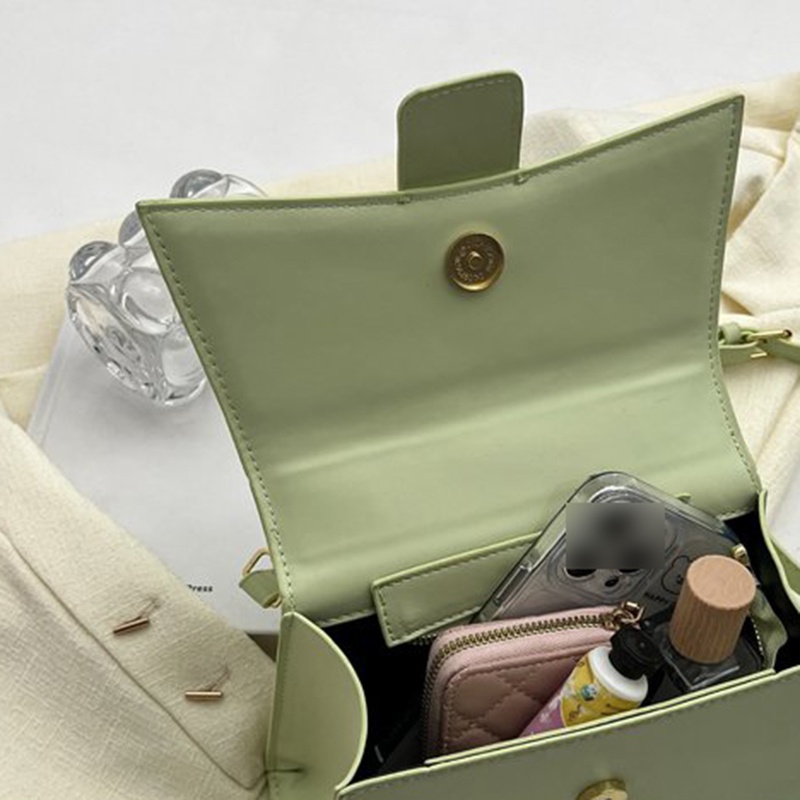 Túi Đeo Vai Hình Vuông Cỡ Nhỏ Màu Trơn Thời Trang Cho Nữ