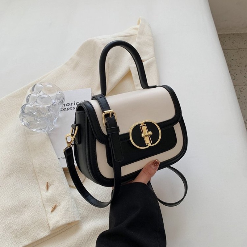 Túi Đeo Vai Hình Vuông Nhỏ Cầm Tay Có Khóa Nam Châm Màu Sắc Nổi Bật Cá Tính Cho Nữ