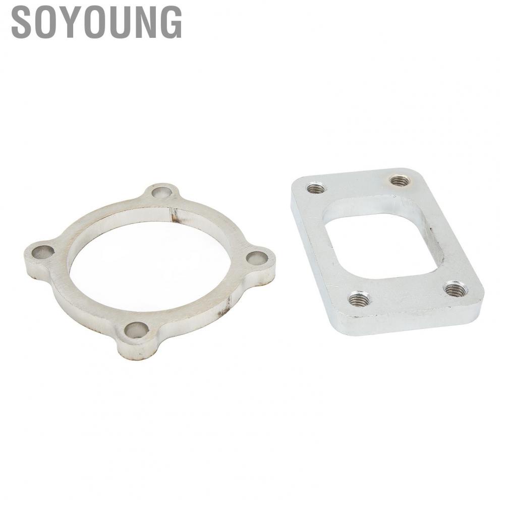 Soyoung Turbo Intake Flanges  High Hardness Strong Sealing Accuracy Downpipe Adapter Flange Temperature Resistant for Car