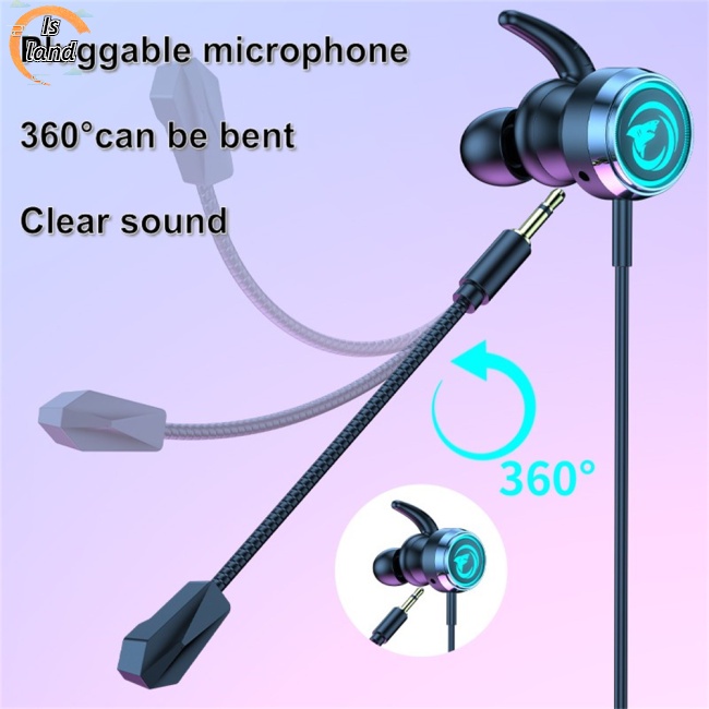 Tai Nghe Nhét Tai Có Micro Và Đèn Rgb Dùng Chơi Game