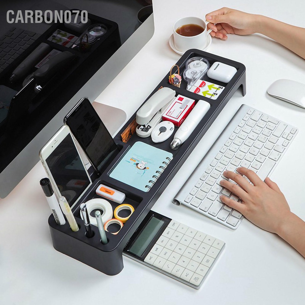 Carbon070 Đa Chức Năng Kệ Để Đồ Lưới Tổ Lặt Vặt Giá Bàn Phím Máy Tính Công Cụ Tiết Kiệm Không Gian