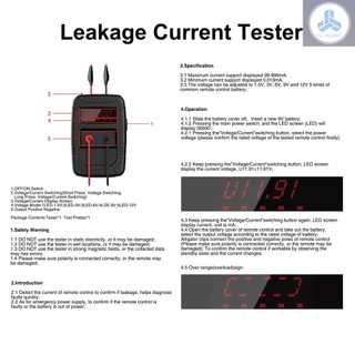 Leakage Current Tester Voltage Adjustable Remote Controlling Instrumentation Current Test Meter Induction Keys Circuit Board Repairing Device Microamp Current Tester
