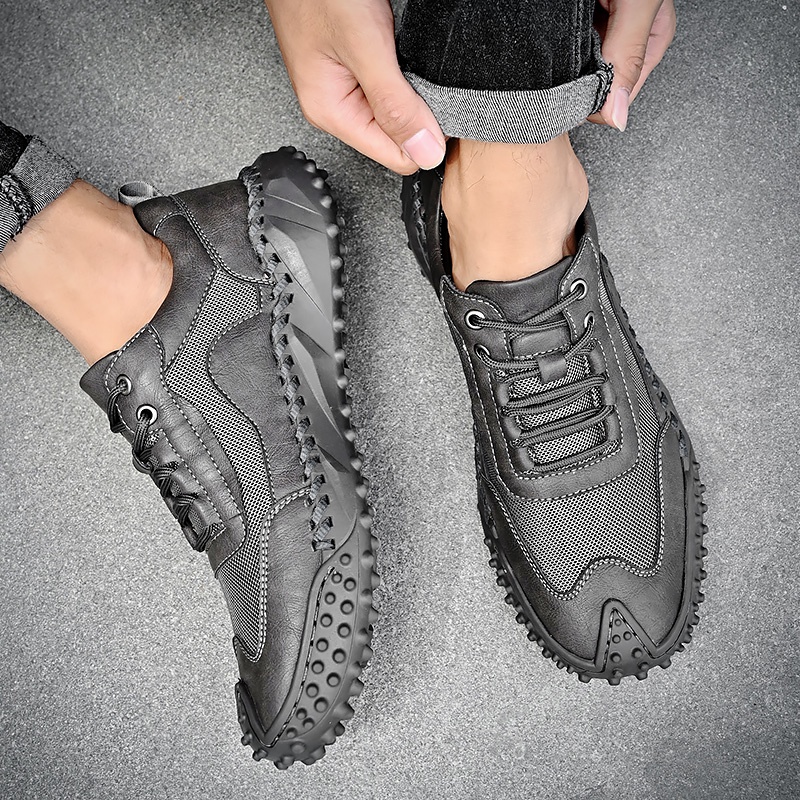 Size 38-46 Thời trang giày nam giày thể thao giày chạy bộ giày leo núi giày chạy bộ nam giày asia sport giày nam thoáng khí Da bò dép nam