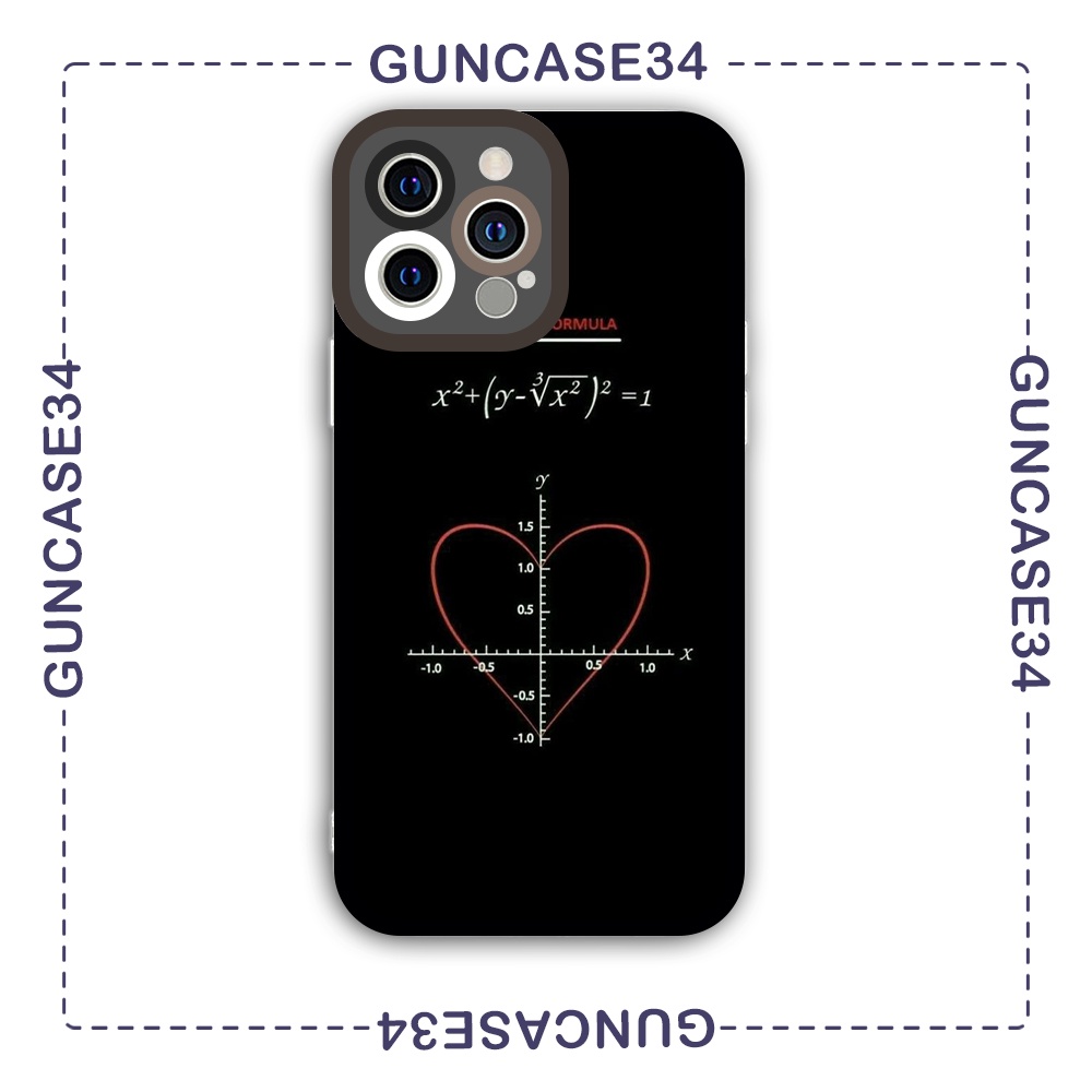 Ốp iphone cạnh vuông Guncase34 Hằng đẳng thức trái tim 6/6s/7/7plus/8/8plus/x/xr/xs/11/12/13/pro/plus/promax/14prm