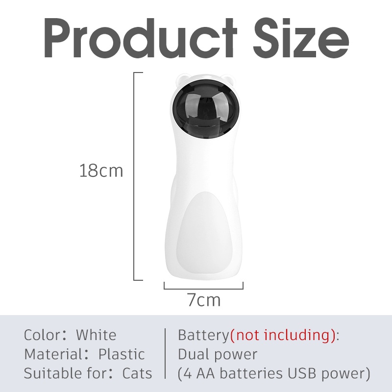 HamshMoc Đồ Chơi Đèn Laser Tự Động Có Thể Sạc Lại Giúp Giảm Căng Thẳng Dành Cho Mèo Cưng