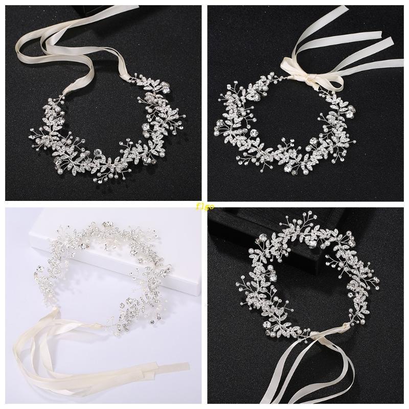 Flgo Cài Tóc Đính Đá Ngọc Trai Và Kim Cương Giả Sang Trọng Cho Đám Cưới Sinh Nhật Pa