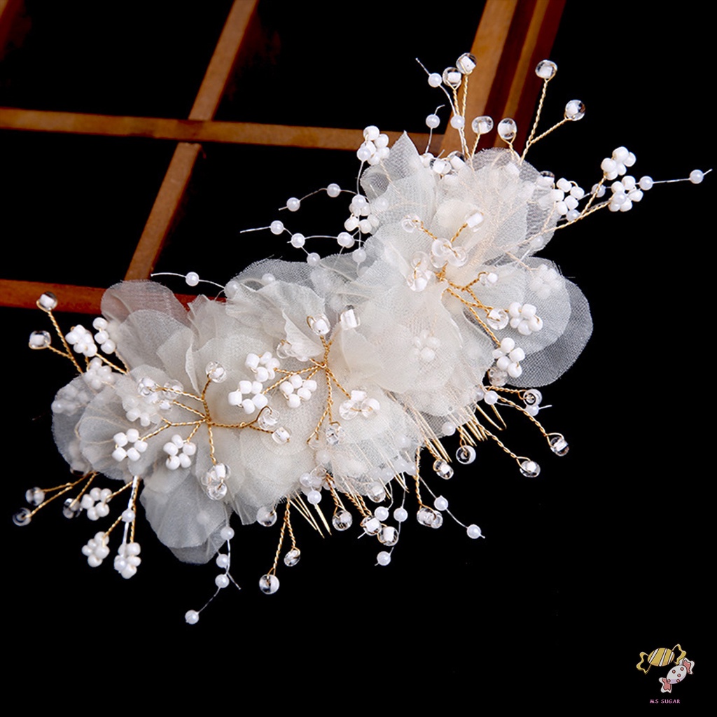 YADORNOS Trâm Cài Tóc Chữ U Hình Hoa Đính Ngọc Trai Thời Trang Cho Nữ