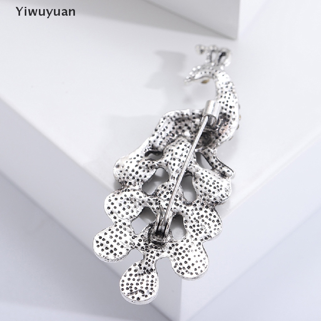 < Yiwuyuan > Ghim Cài Áo Hình Vỏ Sò Chim Công Cổ Điển Xinh Xắn Cho Nữ