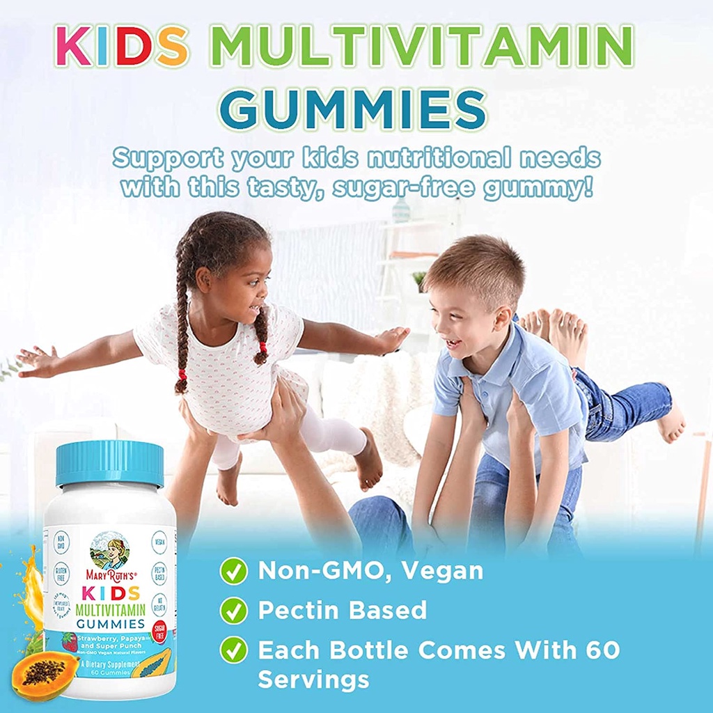 Kẹo Dẻo Vitamin Tổng Hợp Cho Trẻ Em Mary Ruth's Kids Multivitamin Gummies 60v