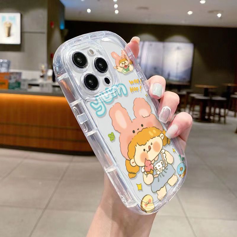 ✅Ốp Điện Thoại Dẻo Trong Suốt Họa Tiết Nón / Thỏ / Kem Dễ Thương Chống Sốc Cho Iphone1412 Promax 711 xr xs / 138p AM0C