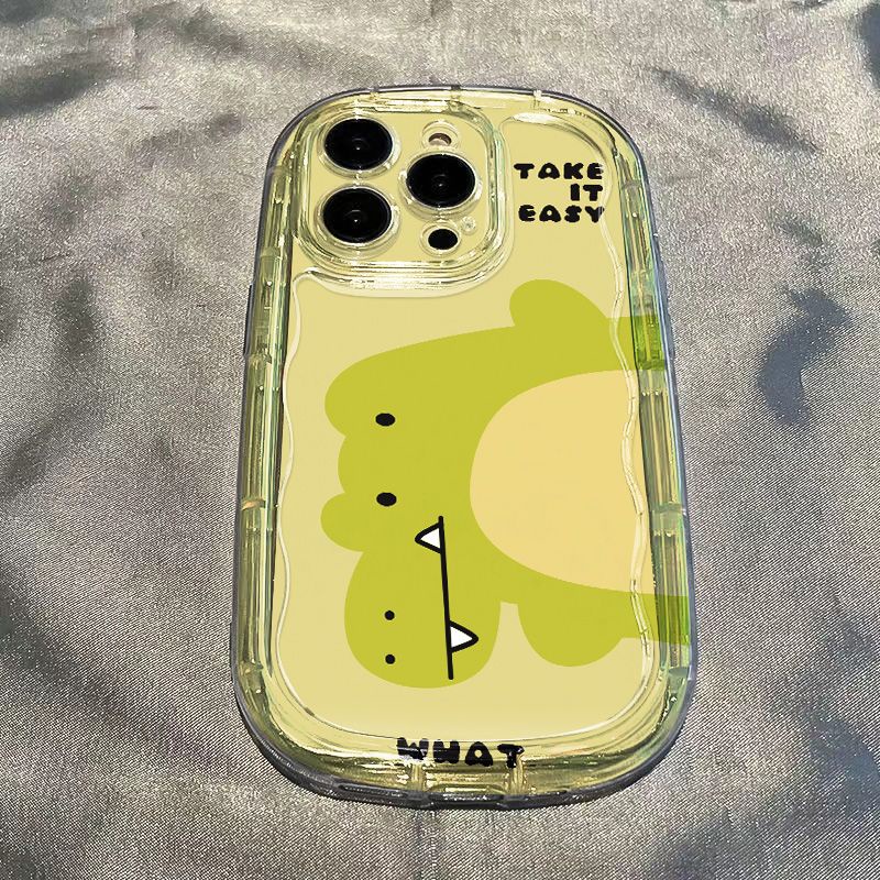 ✅Ốp Điện Thoại Mềm Trong Suốt Chống Sốc In Hình Khủng Long Xanh Lá Cho Iphone 11xrxs 128p7 / Promax 1413 / GNAV